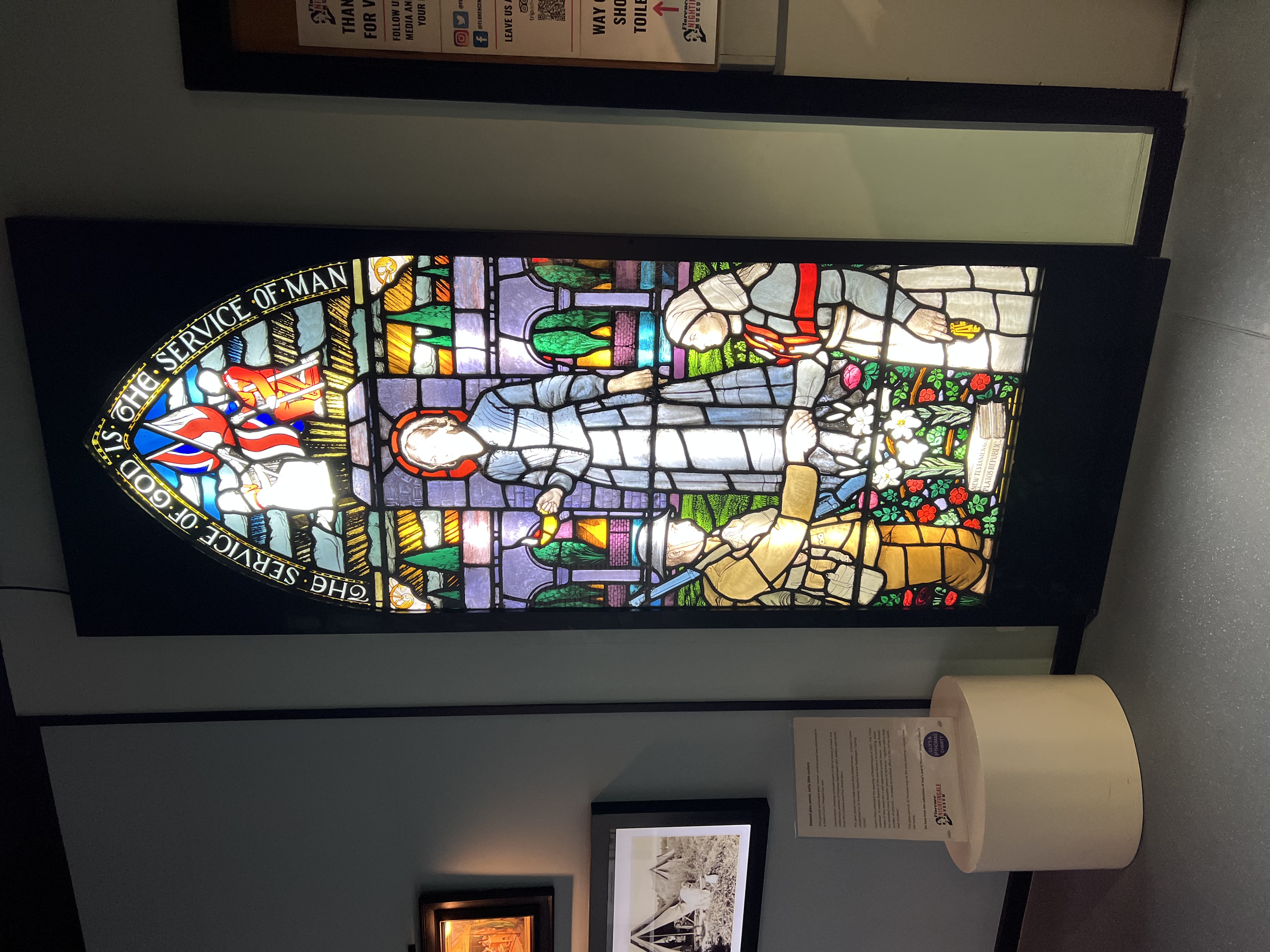 Stained glass window in the Florence Nightingale Museum in London, England 